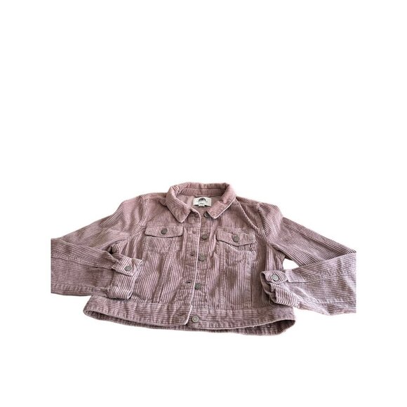 1 Sunset Lane Corduroy Utility Cropped Jacket In Dusty Rose Size M Pockets Chic - Picture 6 of 9